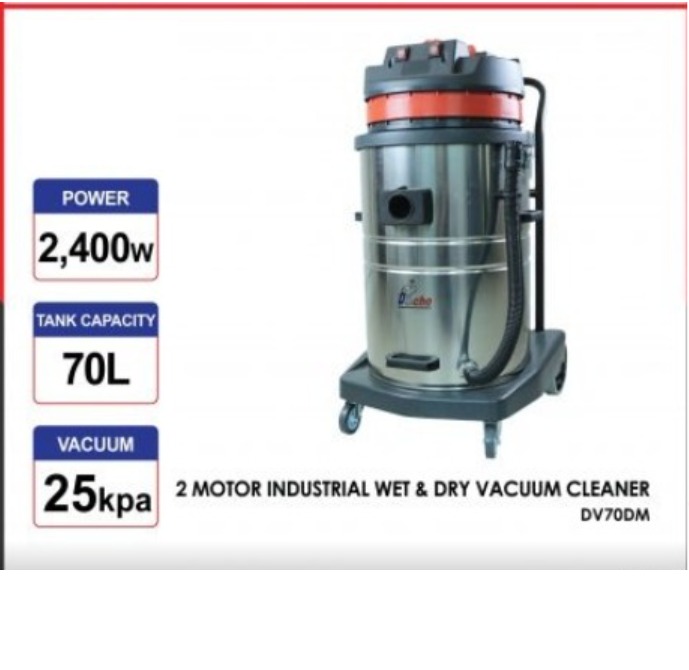 DOUBLE MOTOR INDUSTRIAL WET & DRY VACUUM CLEANER (2000W/70L)