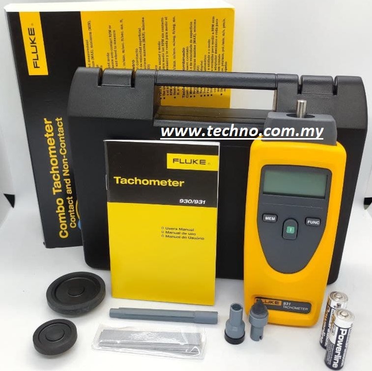 Fluke 931 Contact and Non-Contact Dual-Purpose Tachometers