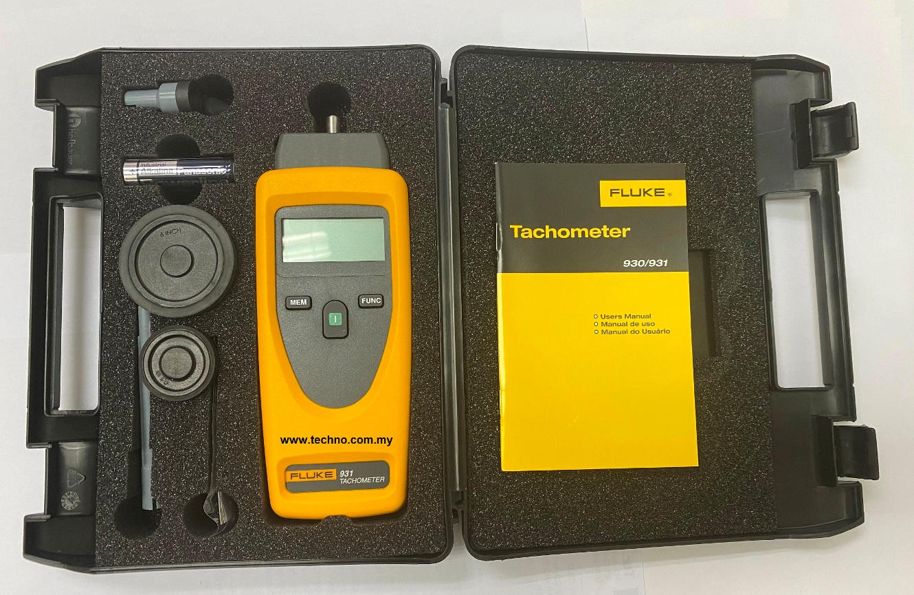 Fluke 931 Contact and Non-Contact Dual-Purpose Tachometers