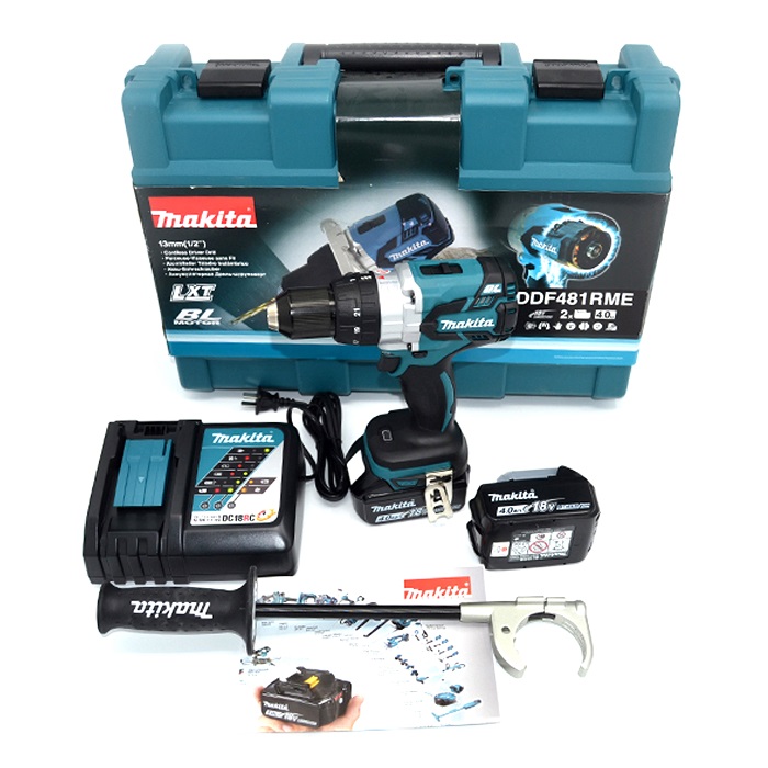 Makita DDF481RTE: Cordless Driver Drill, Drill Chuck 13mm, 18V