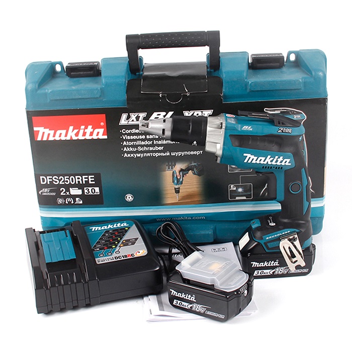 Makita DFS250RTE: Cordless Screw Driver , Hex Shank 1/4", 18V