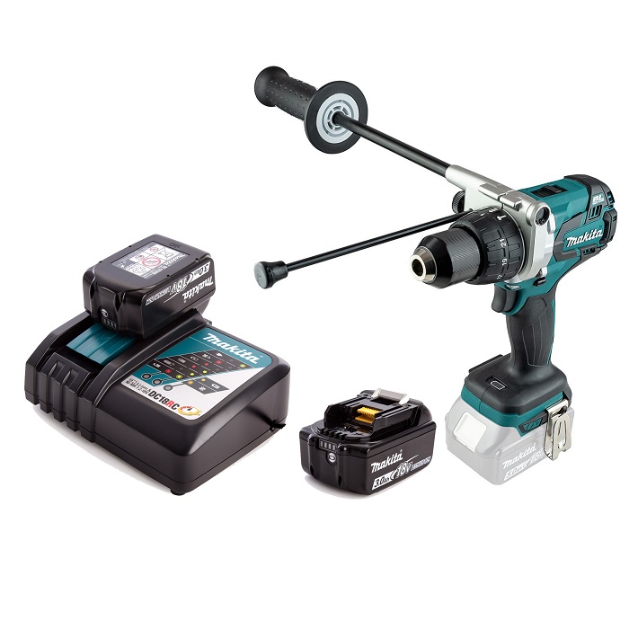 Makita DHP481RFE: Cordless Impact Drill, Drill Chuck 13mm, 18V