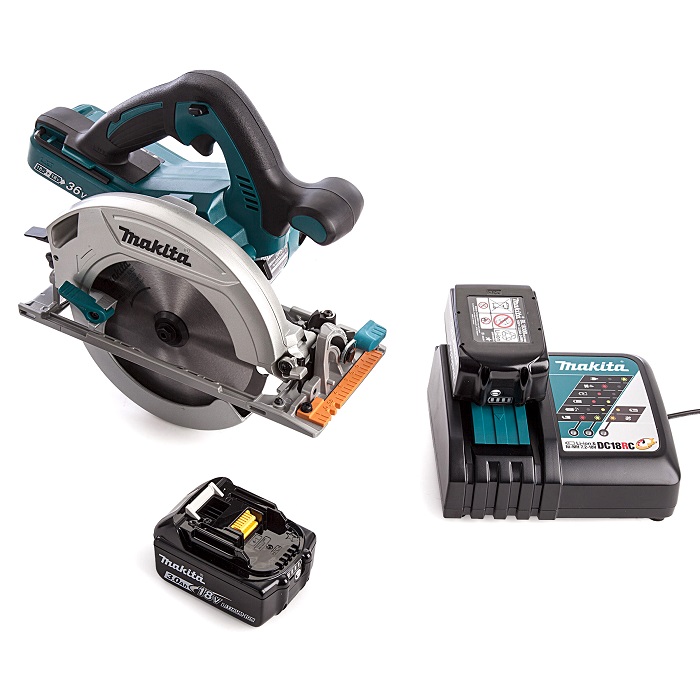 Makita DHS710RF2J: Cordless Wood Circular Saw, 185mm(7¼”), 36V