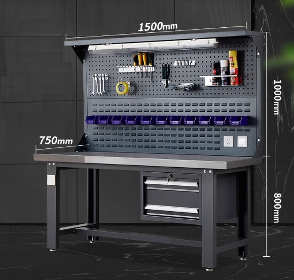 HEAVY DUTY 304 STAINLESS WORKBENCH - 1500MM X 750MM W BACKPANEL