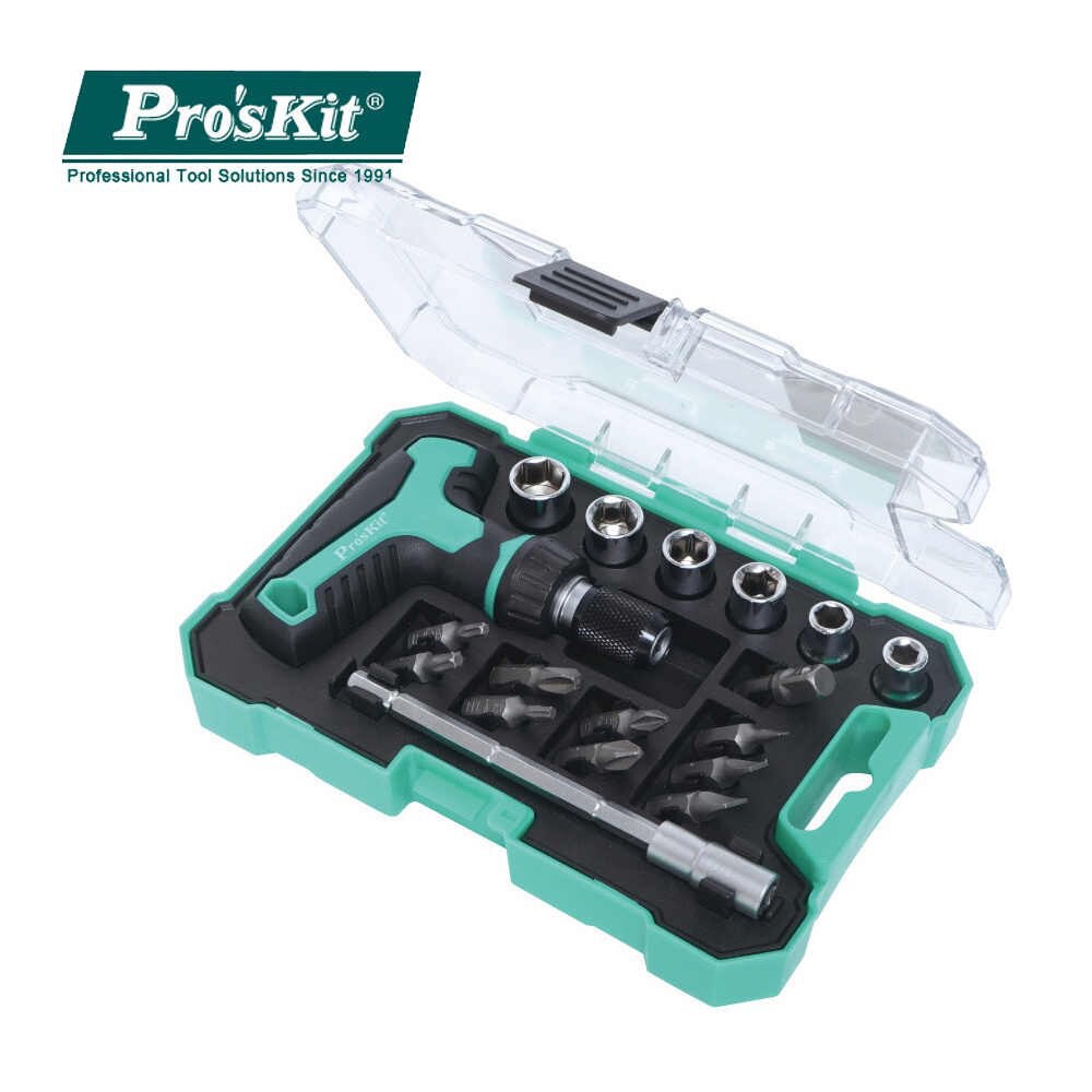 Pro'sKit SD-2320M 18 in 1 Mini T-Handle Ratchet Set