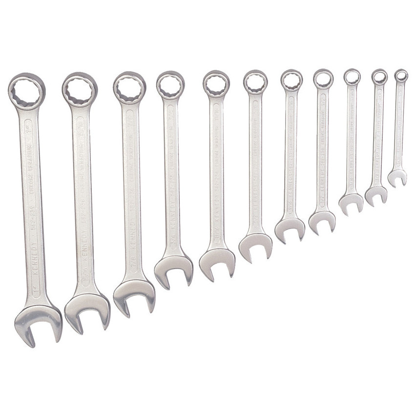 KENNEDY KEN5822940K 1.1/16-2"AF D/FORGED COMB SPANNER SET 11PC