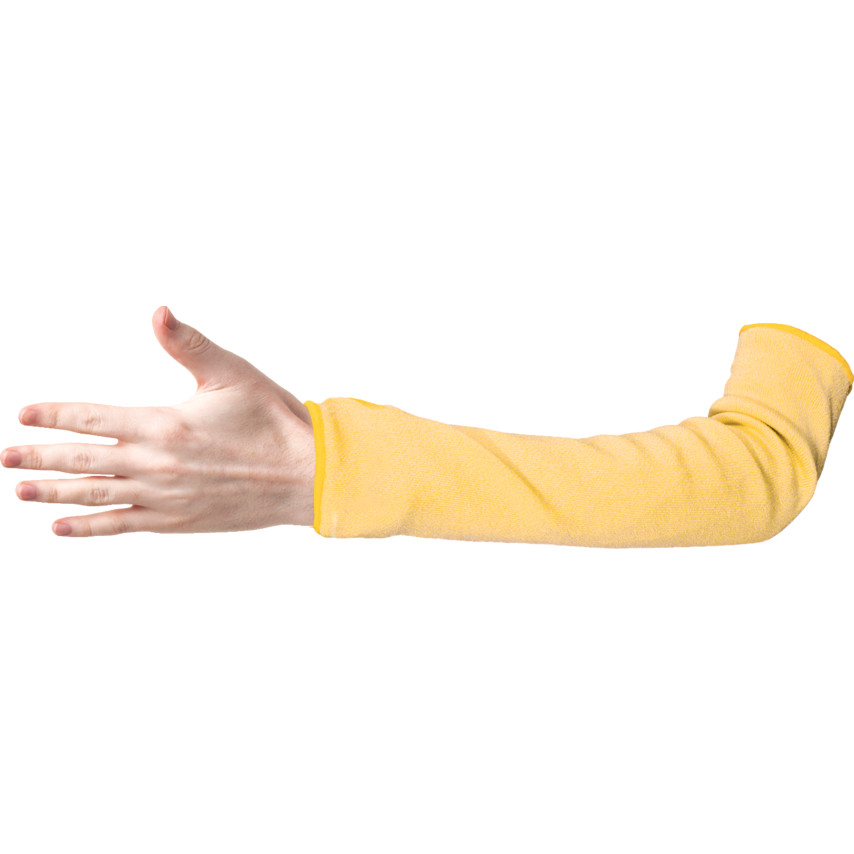 Kevlar®Sleeve,CutResistant,WithoutThumb-slot,Yellow,24" (Single)
