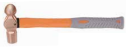 Temo 1130g Safety Fiberglass Shaft Ball Pein Hammer - Al-Br