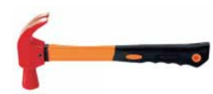 Temo 230g Safety Fiberglass Shaft Claw Hammer - Be-Cu