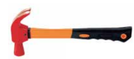 Temo 680g Safety Fiberglass Shaft Claw Hammer - Be-Cu