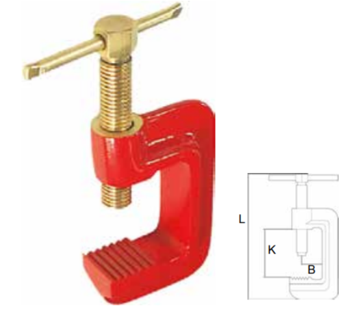 Temo 60mm Safety G Clamp - Al-Br