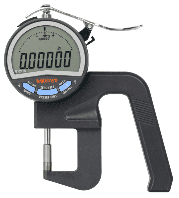 547-400A Digimatic Thickness Gage, 0-.470" (0-12mm), SPC Output
