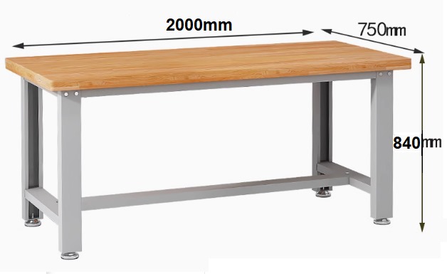 STANDARD WORKBENCH - 2000MM X 750MM X 840MM WOOD