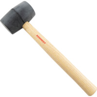 16oz BLACK RUBBER MALLET WOOD SHAFT