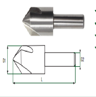 HSS 3 FLUTE COUNTERSINK DRILL BIT 50-CS110