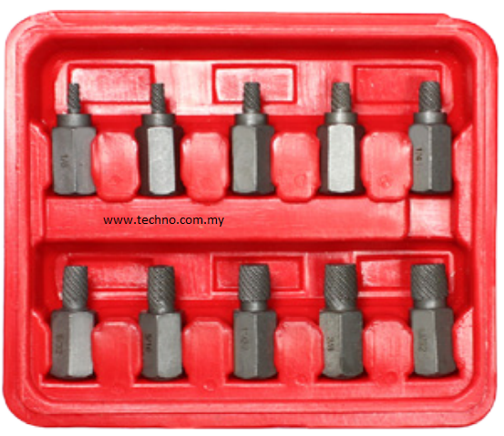 10 PCS MULTI-SPLINE SCREW EXTRACTOR SET 50-DS510