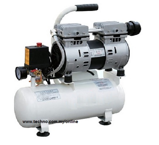 Silent Oilfree Air Compressor 550W c/w 9L Tank