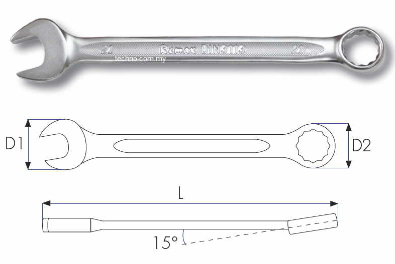 Remax Combination Wrench Din3113 14mm