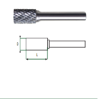 CYLINDRICAL CARBIDE BURR 65-CB412