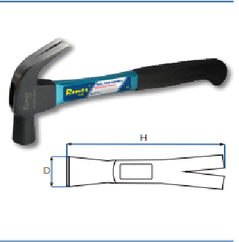 CLAW HAMMER WITH FIBERGLASS HANDLE 66-CF230