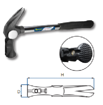 JAPANED CLAW HAMMER WITH MAGNET 66-CM100