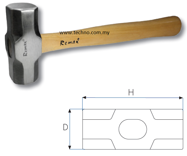 66-SW412 12LBS SLEDGE HAMMER WITH WOODEN HANDLE