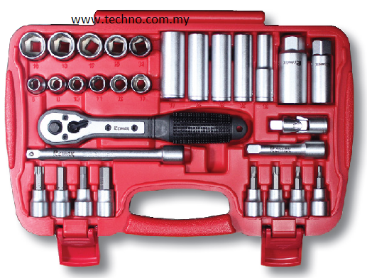 30pcs 3/8"DR Socket Set - 75SS030