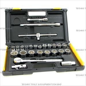 STANLEY 86-477 27pce Socket Set - 1/2dr (10-32mm)