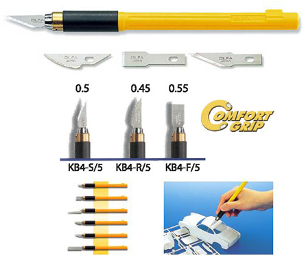 Olfa AK-4 Professional Art Knife (With 3pcs Diff Blades)