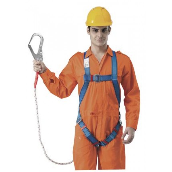 Full Body Harness Built-in Lanyard & Large Hook BH7886CBULOH