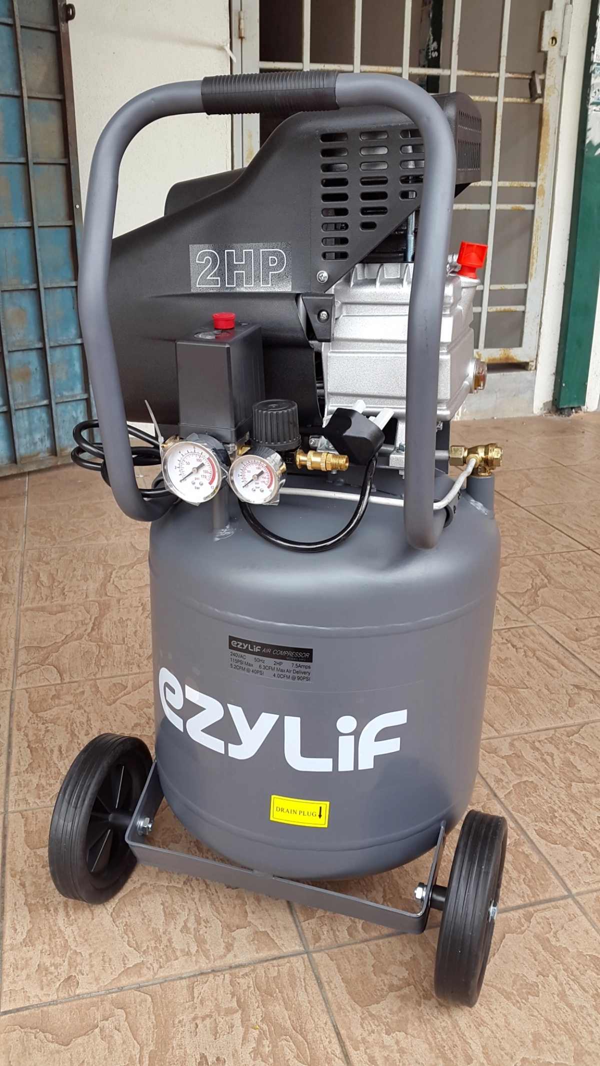 EzyLif CG50V 2.0HP 40Liter Portable Vertical Air Compressor