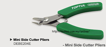 TOPTUL ELECTRONIC MINI SIDE CUTTER PLIERS 110MM (DEBE204E)