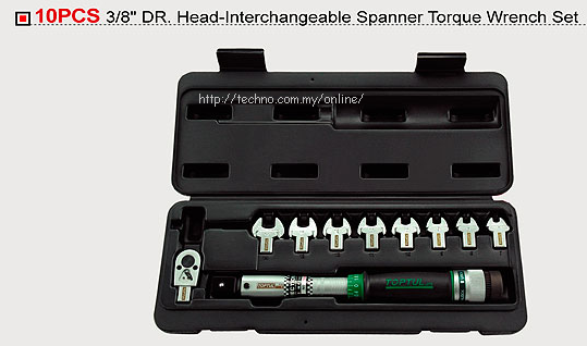 TOPTUL 3/8"DR INTERCHANGEABLE TORQUE WRENCH SET 6-30Nm (GAAI1001