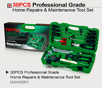 TOPTUL 30Pcs Home Repairs Tools Set (GAAI3001)