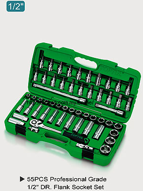 TOPTUL 55PCS 1/2 DR. Socket Set (GAAI5502)