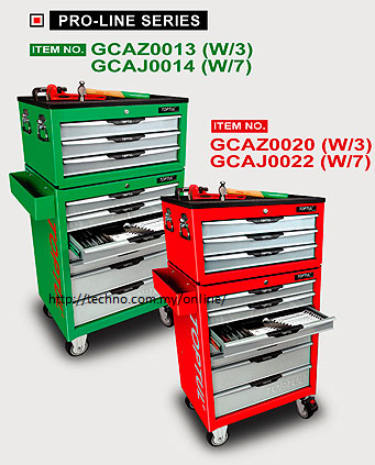 Toptul GCAJ0014 7-DrawerTool Trolley c/w 229 pcs tools