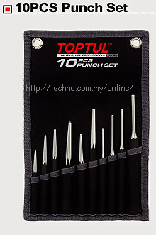 Toptul 10Pcs Pin, Taper & Center Punch Set (GPAQ1001)