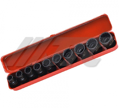 JTCJ410P 1/2" 10PC SIMPACT SOCKET SET(12PT)