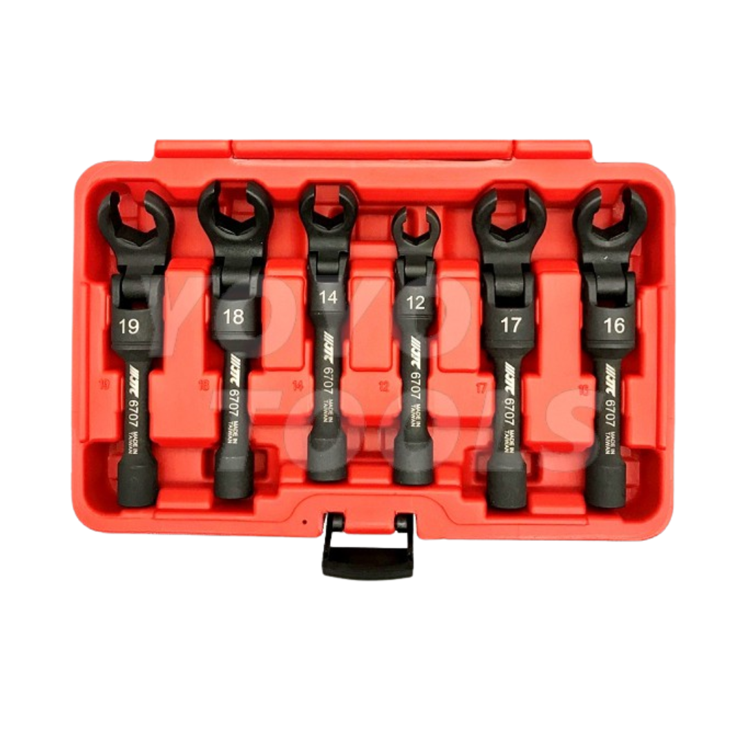 JTC-6707 6 PCS FLEXIBLE OPEN-END RING WRENCH SET