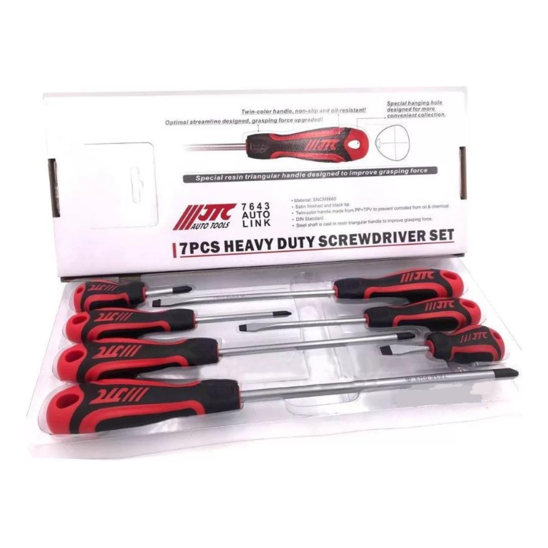 JTC-7643 7PCS HEAVY DUTY SCREWDRIVER SET