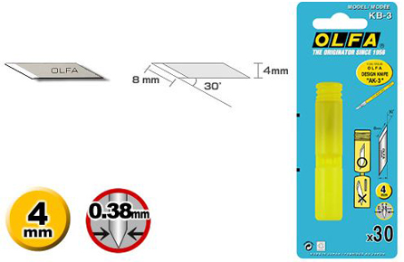 Olfa Blades For Model AK-3 (30pcs/pack)