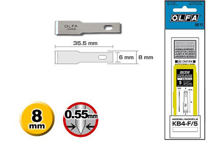 Olfa Spare Blades For Model AK-1 (25pcs/pack)