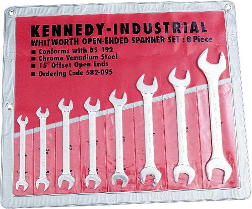 KENNEDY KEN582-0980k 1-2"AF C/V OPEN END SPANNER SET 8PC