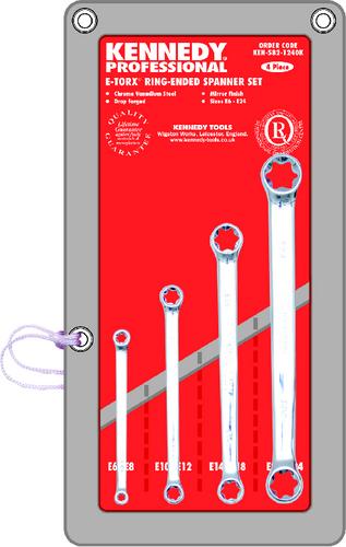 KENNEDY E6 - E24 TORX RING SPANNER SET (4-PCE)