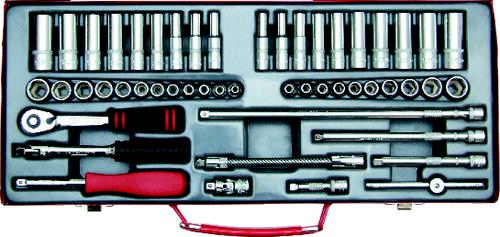 KENNEDY KEN582-4902K MM/AF SINGLE HEX SOCKET SET 1/4" S/D 51-PCE