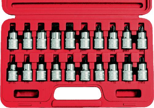 KENNEDY KEN5827890K 20PC TORX & S/DRIVE BIT SET 1/2"DR