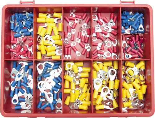 TERMINALS/RINGS/FORKS RED/BLUE/YELLOW KIT 240-PCE KEN5155620K