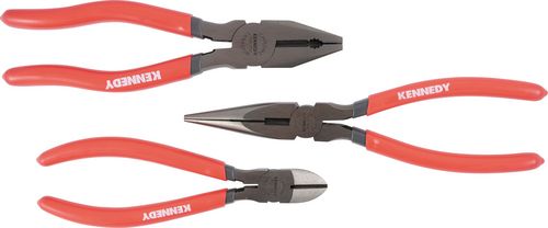 205mm CV PLIER & DIAGONAL CUTTER SET 3-PCE KEN-558-9850K