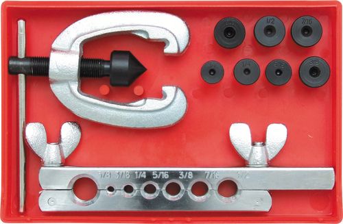 DOUBLE FLARING TOOL SET 3/16-5/8" 9-PCE