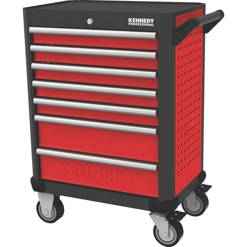 KENNEDY KEN5942340K RED-28" 7 DRAWER PROFESSIONAL ROLLER CABINE